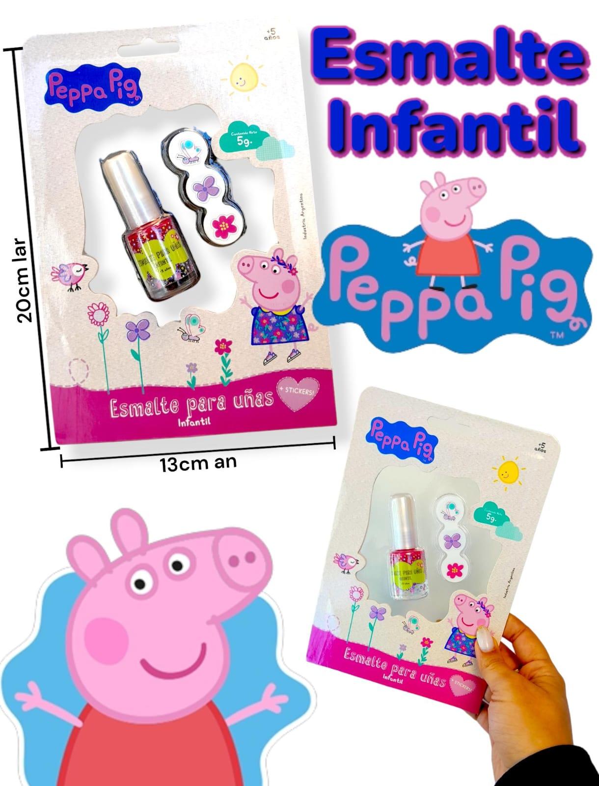 Esmalte infantil mas stickers en blister PEPPA PIG